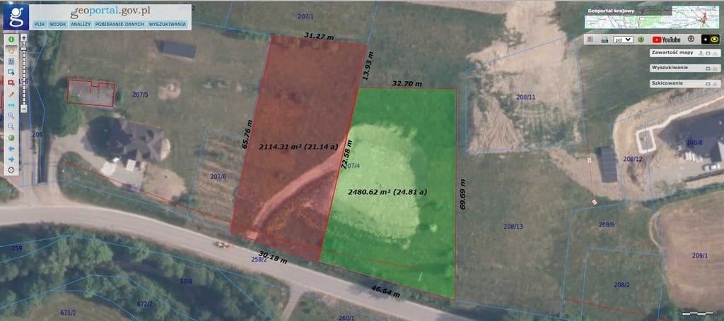 Działka  pokojowe na Sprzedaż