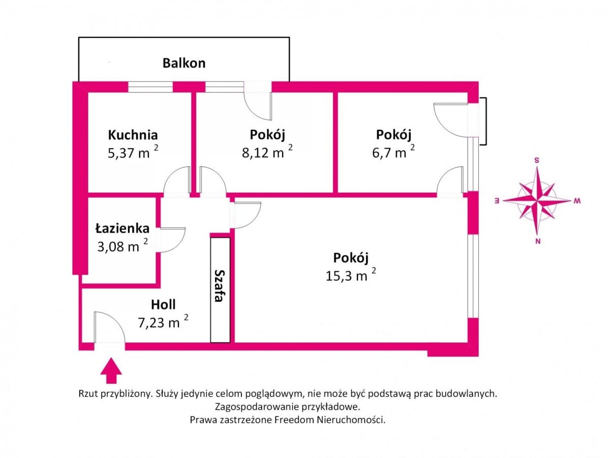 Mieszkanie 3 pokojowe na Sprzedaż