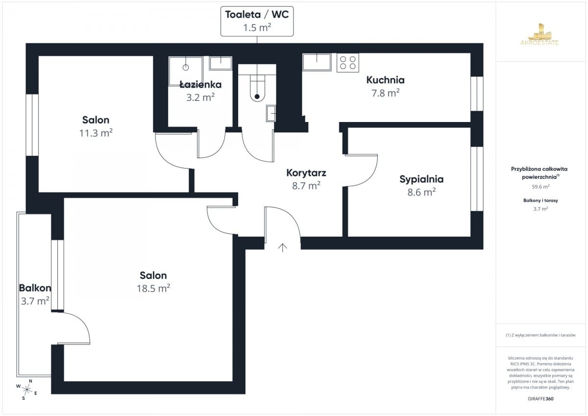 Mieszkanie 3 pokojowe na Sprzedaż