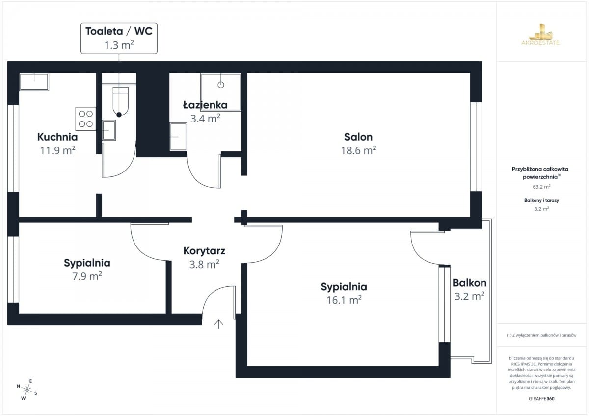 Mieszkanie 3 pokojowe na Sprzedaż