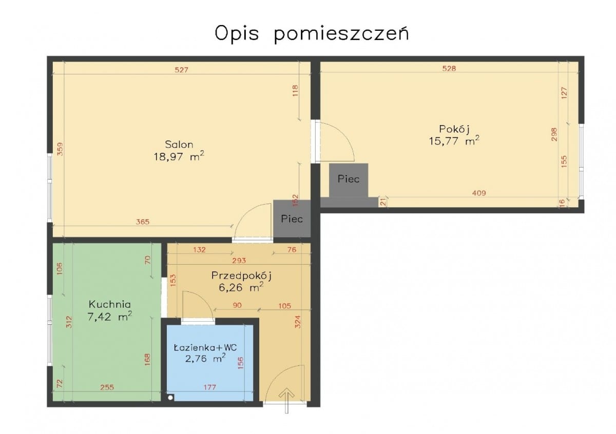 Mieszkanie 2 pokojowe na Sprzedaż