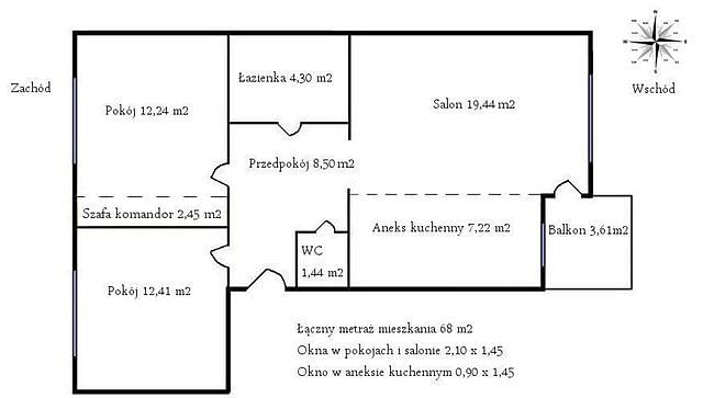 Mieszkanie 3 pokojowe na Sprzedaż