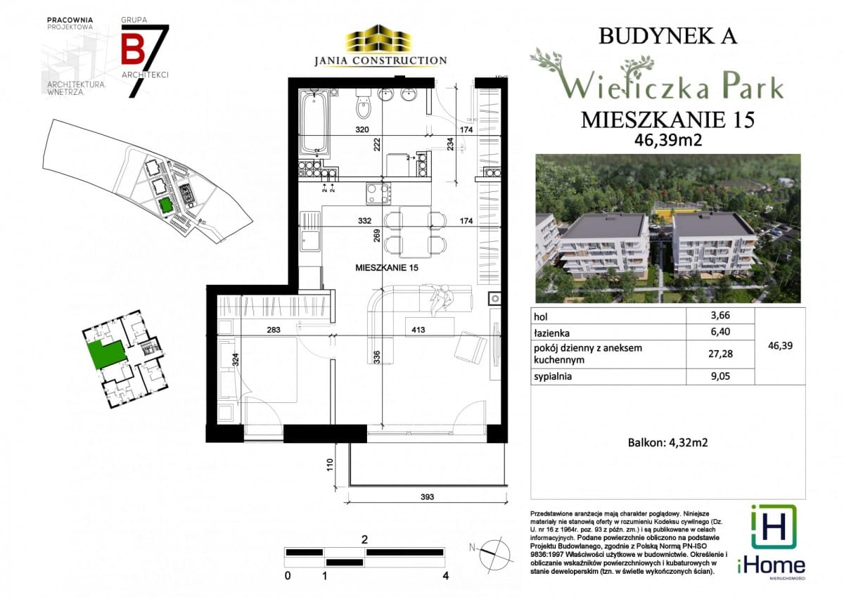 Mieszkanie 2 pokojowe na Sprzedaż