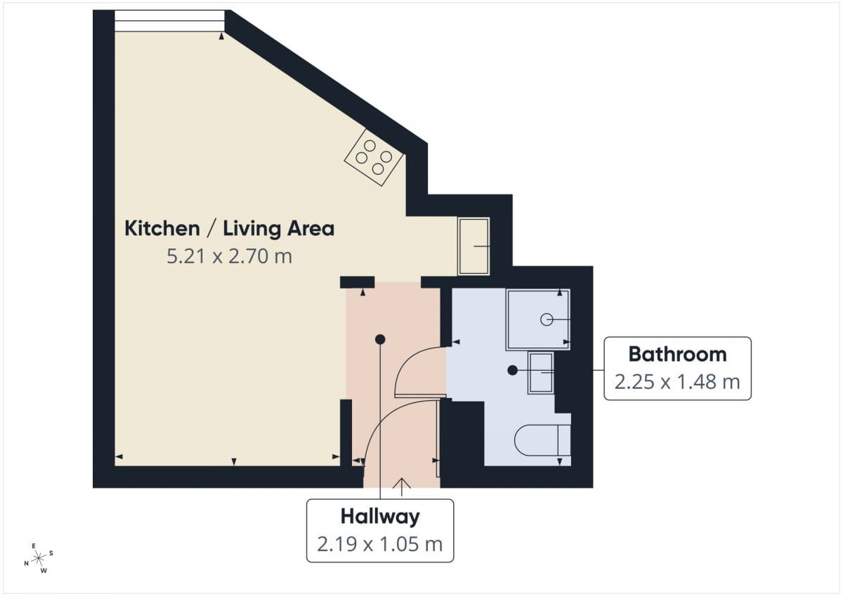 Mieszkanie 1 pokojowe na Sprzedaż