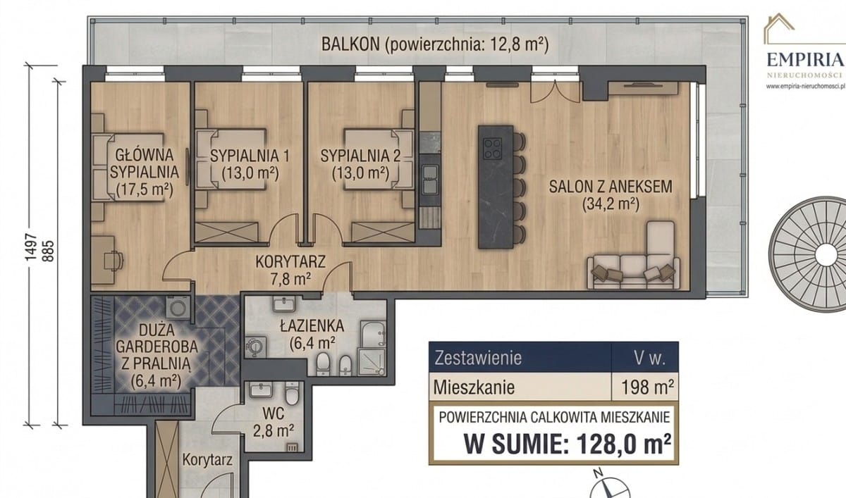 Mieszkanie 4 pokojowe na Wynajem