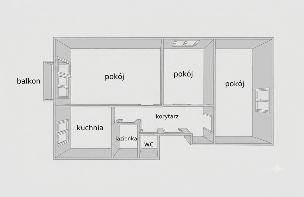 Mieszkanie 3 pokojowe na Sprzedaż