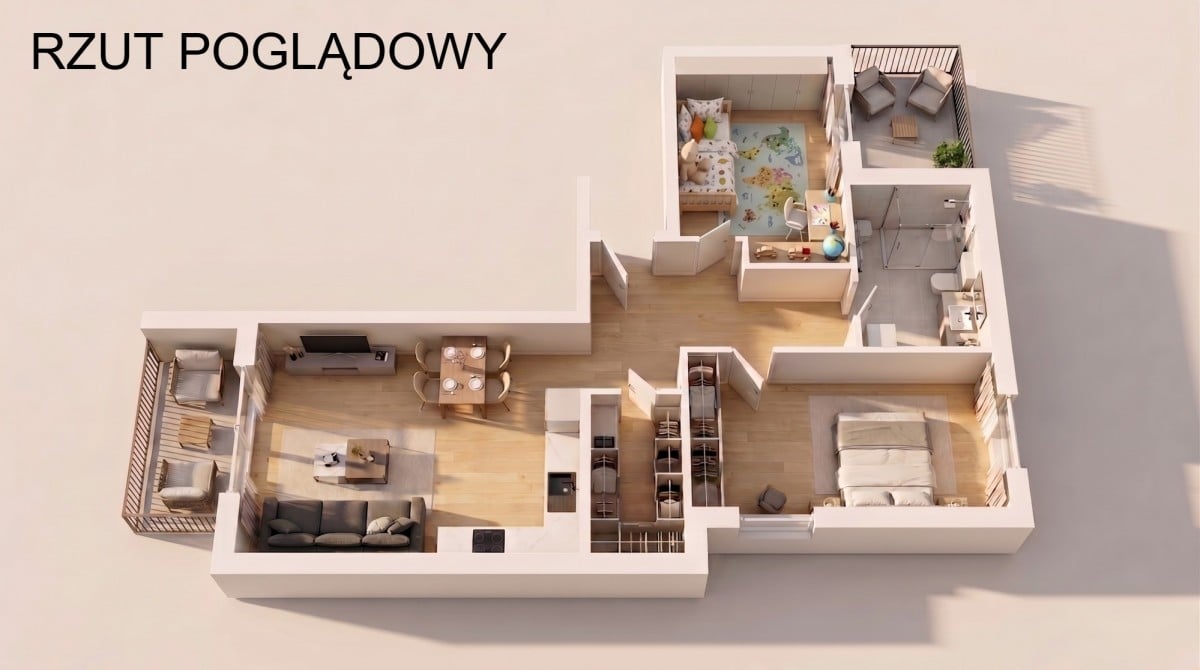 Mieszkanie 3 pokojowe na Sprzedaż