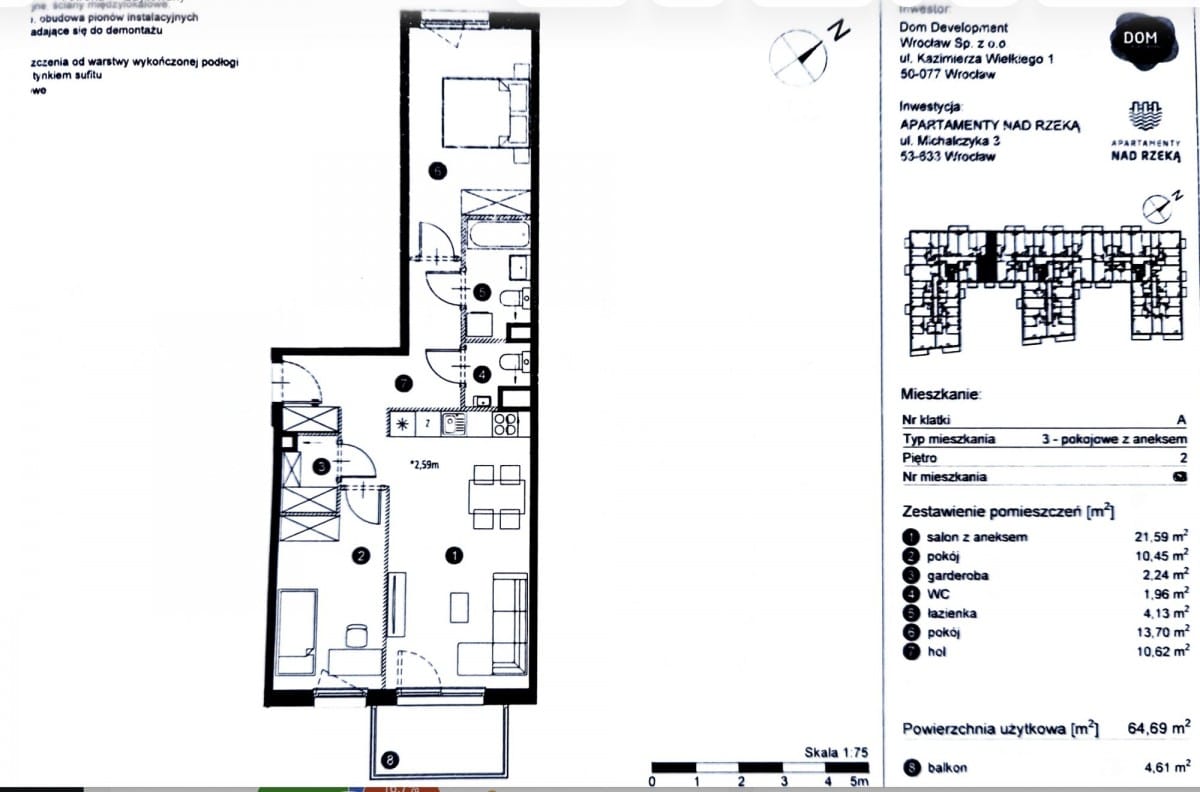 Mieszkanie 3 pokojowe na Sprzedaż