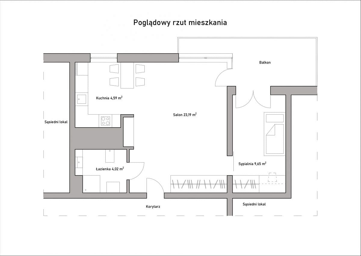 Mieszkanie 2 pokojowe na Wynajem