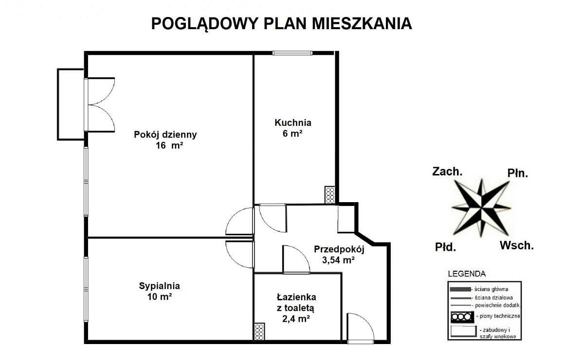 Mieszkanie 2 pokojowe na Sprzedaż