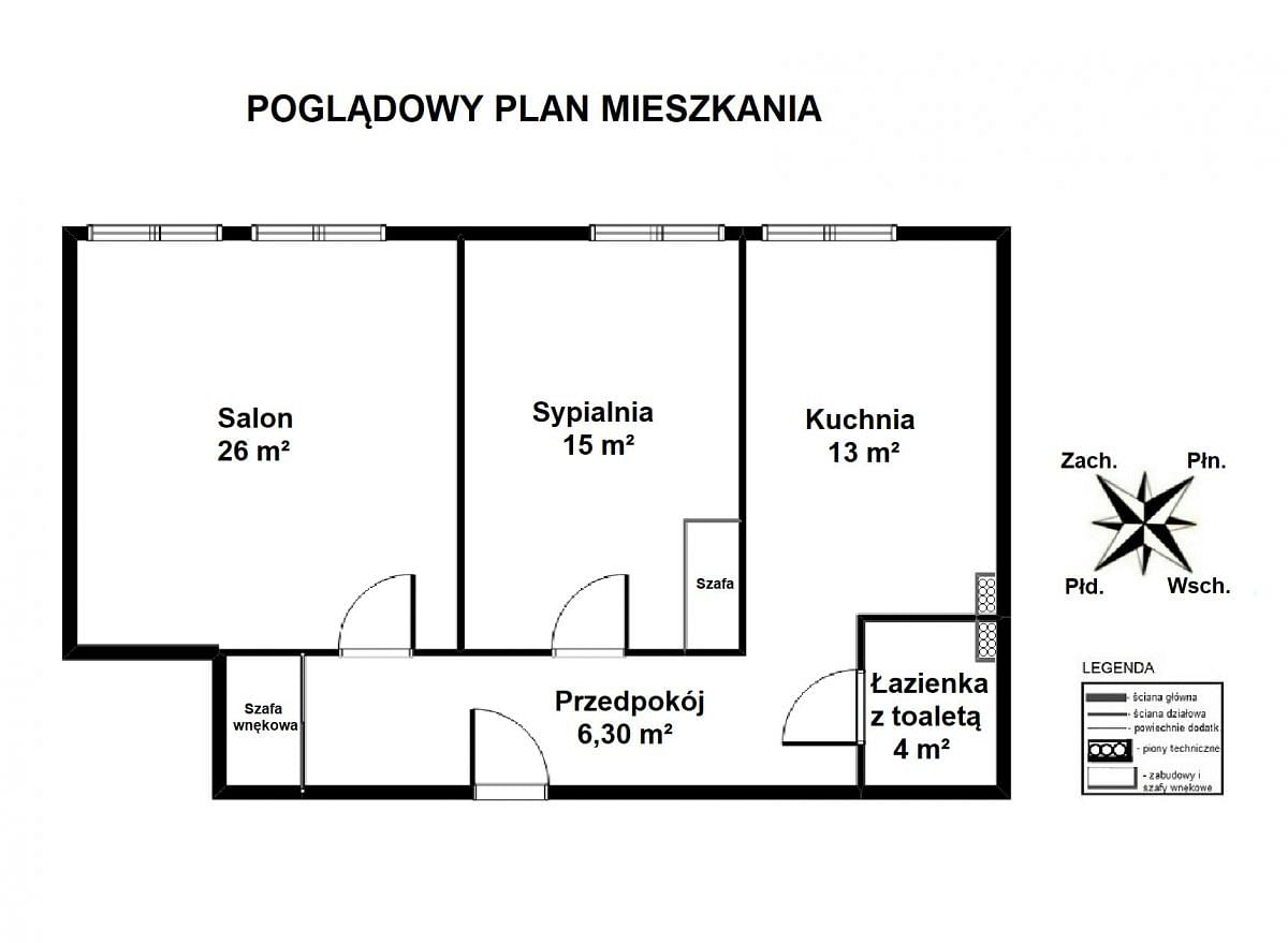 Mieszkanie 2 pokojowe na Sprzedaż