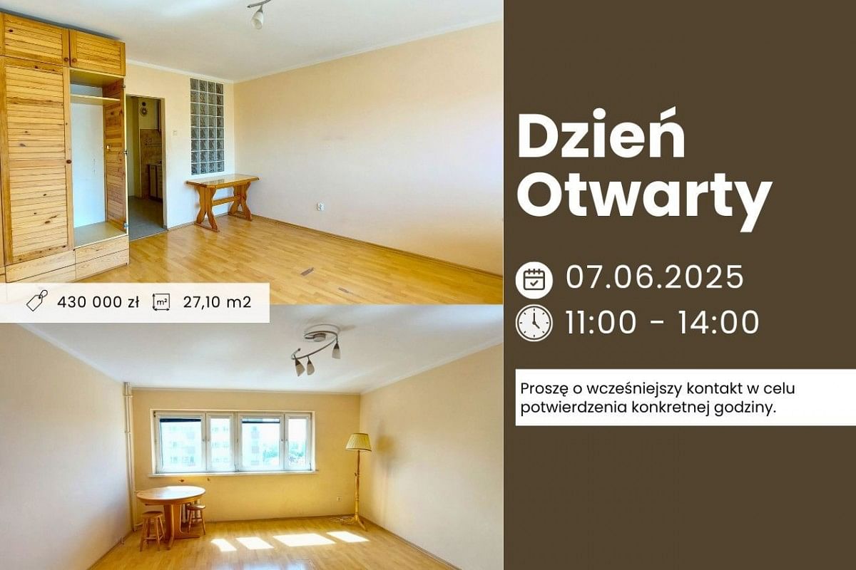 Mieszkanie 1 pokojowe na Sprzedaż