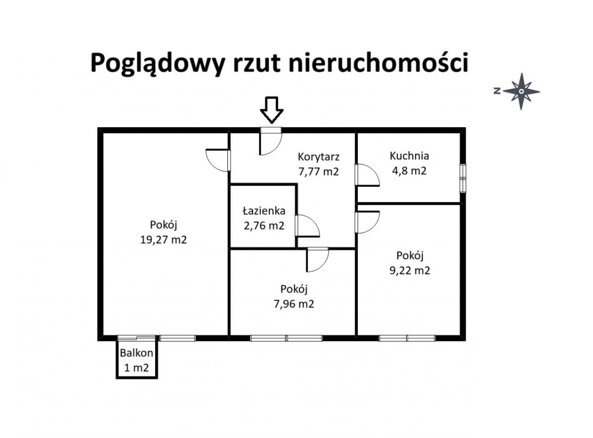 Mieszkanie 3 pokojowe na Sprzedaż
