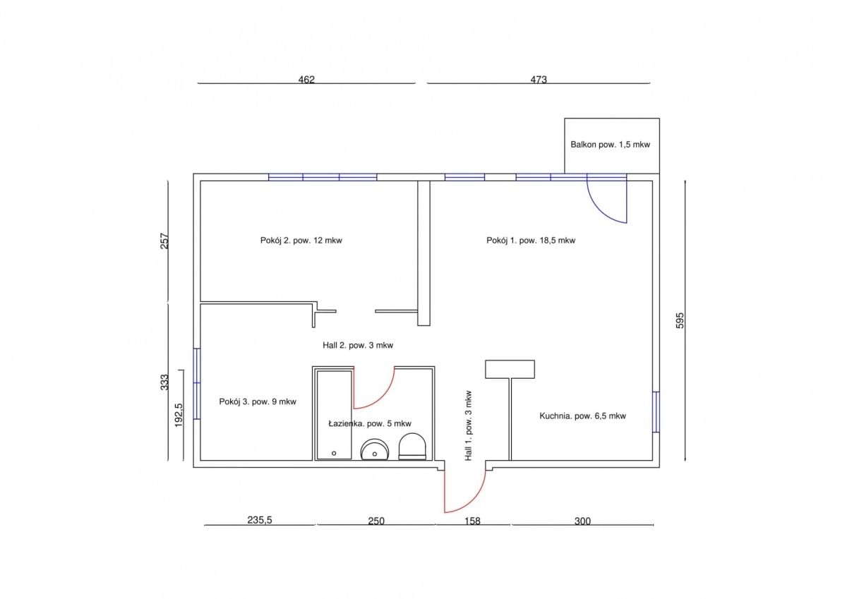 Mieszkanie 3 pokojowe na Sprzedaż