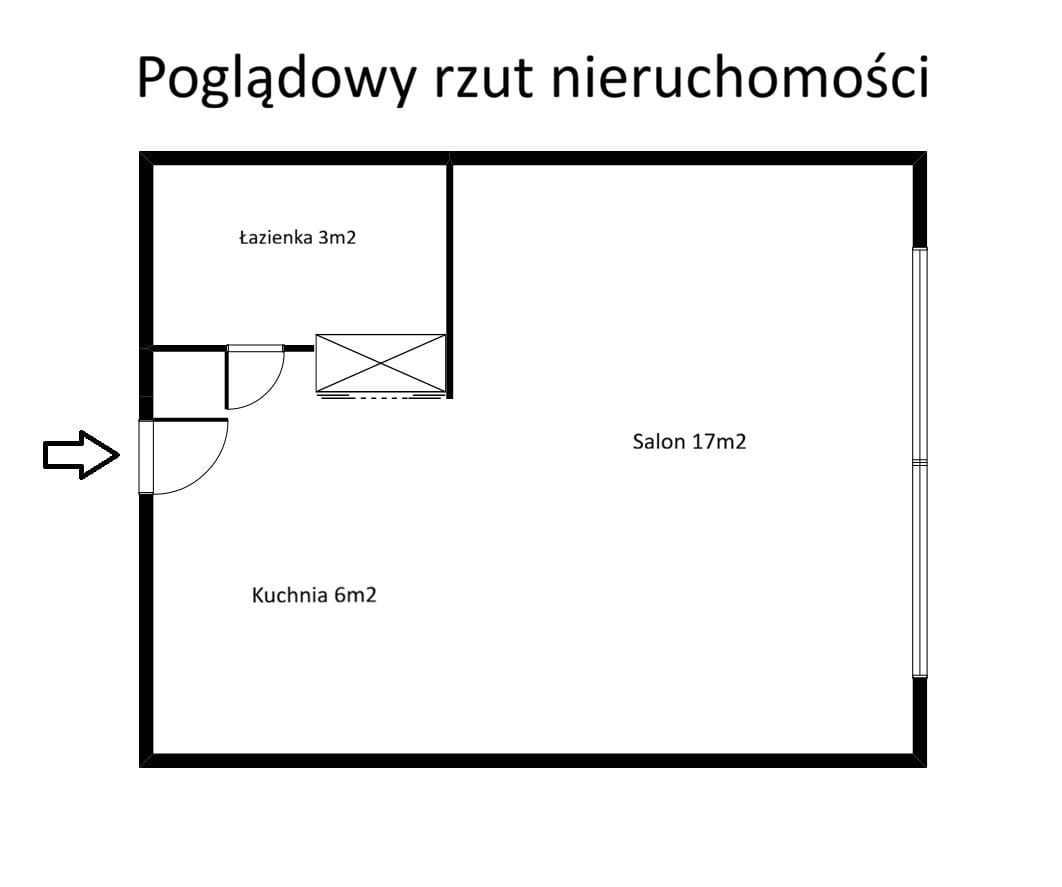 Mieszkanie 1 pokojowe na Sprzedaż