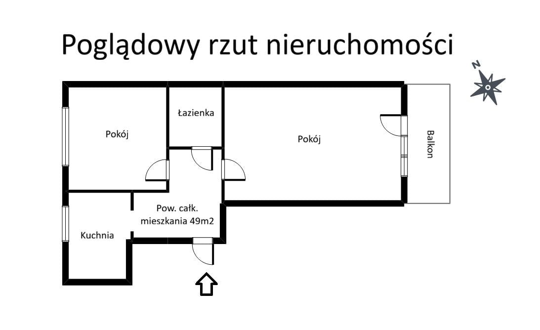 Mieszkanie 2 pokojowe na Sprzedaż