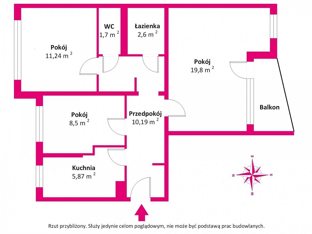 Mieszkanie 3 pokojowe na Sprzedaż