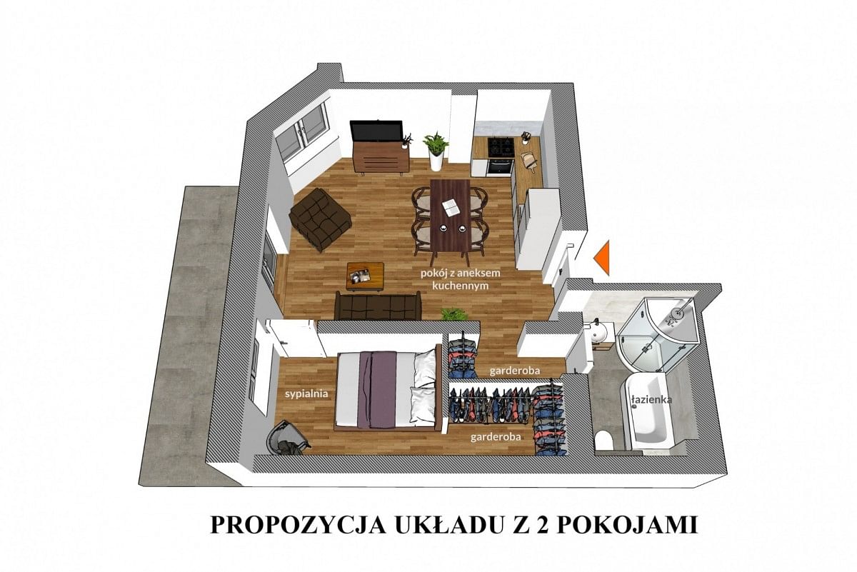 Mieszkanie 2 pokojowe na Sprzedaż