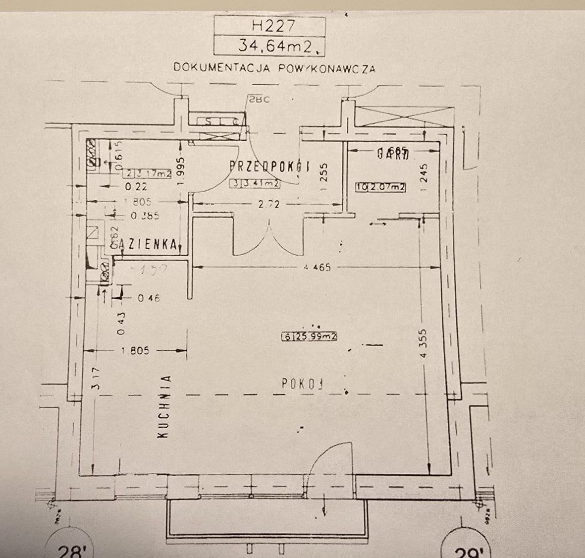 Mieszkanie 1 pokojowe na Sprzedaż