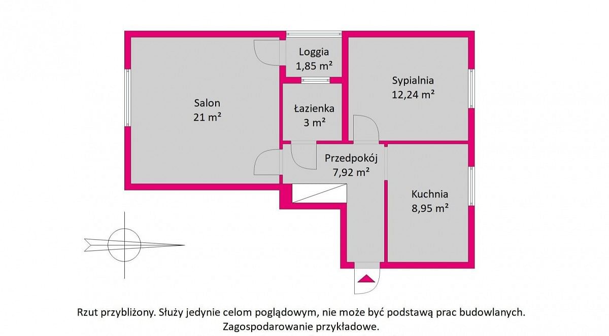 Mieszkanie 2 pokojowe na Sprzedaż