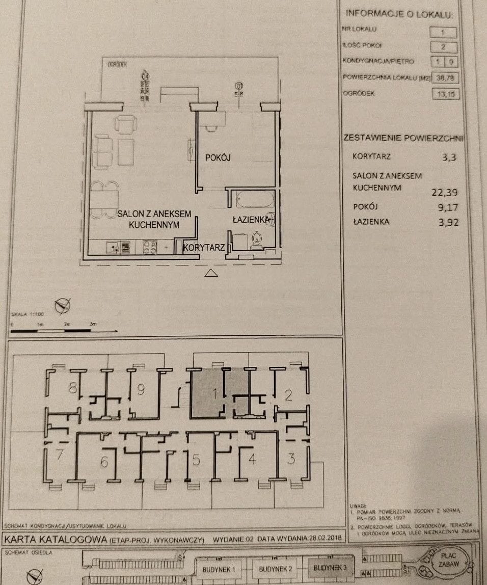 Mieszkanie 2 pokojowe na Sprzedaż