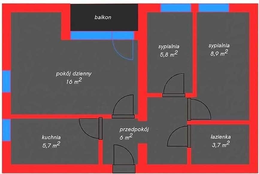 Mieszkanie 3 pokojowe na Sprzedaż
