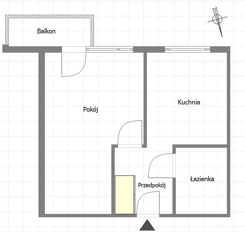 Mieszkanie 1 pokojowe na Sprzedaż