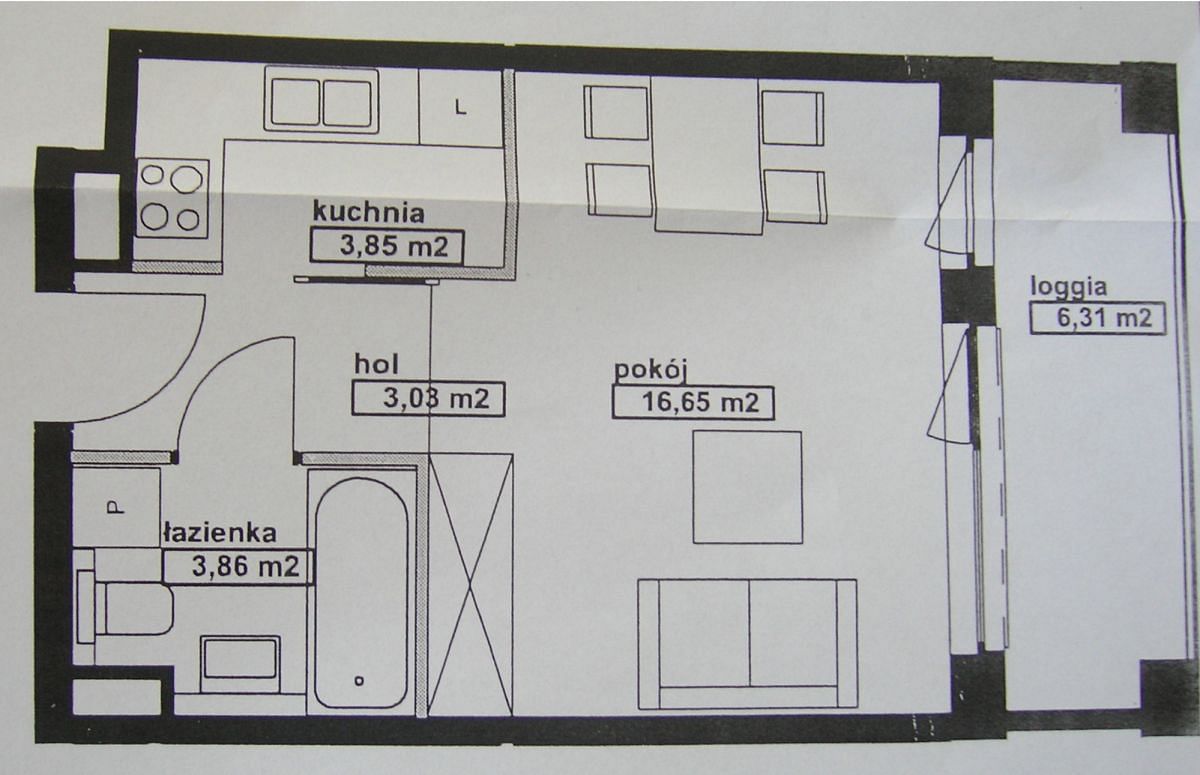 Mieszkanie 1 pokojowe na Wynajem