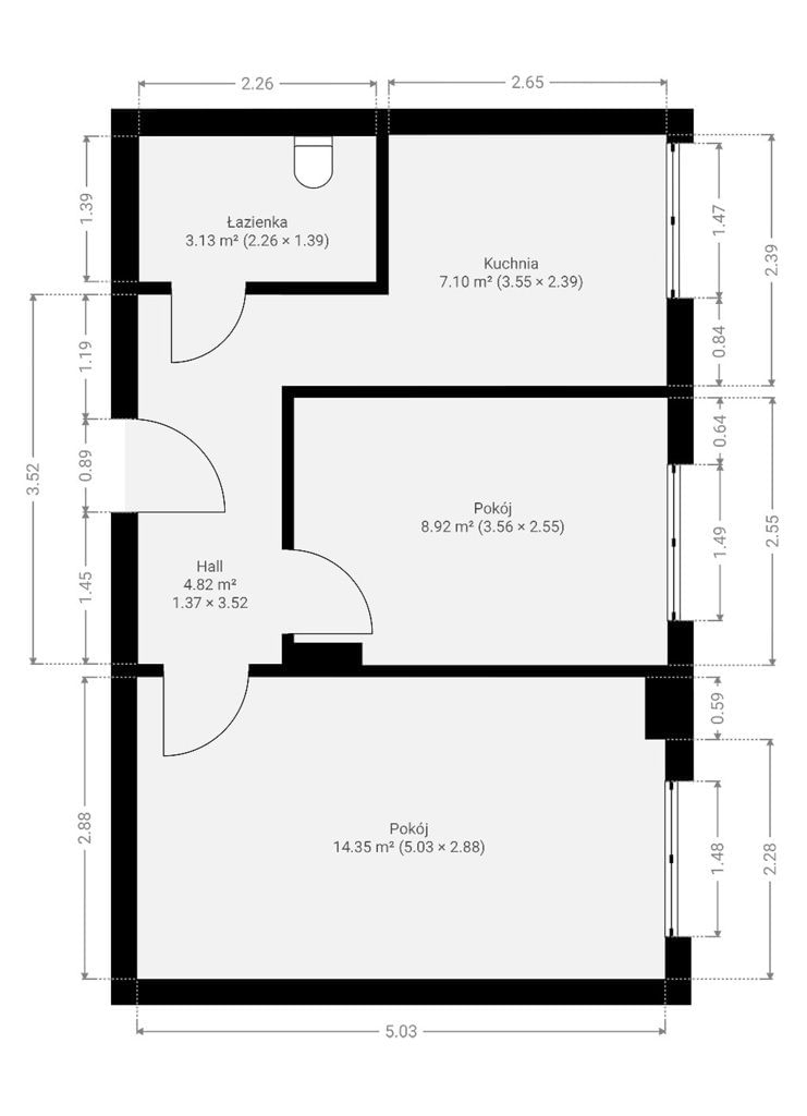 Mieszkanie 2 pokojowe na Sprzedaż