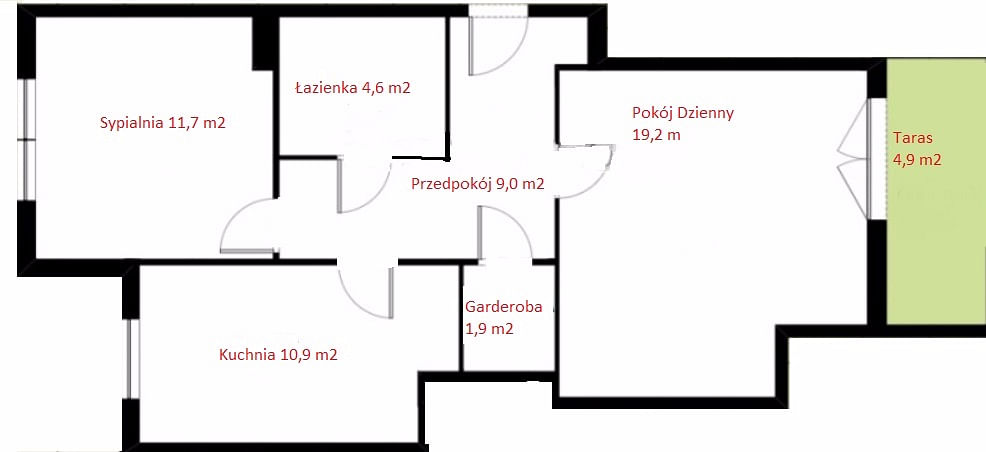 Mieszkanie 2 pokojowe na Sprzedaż