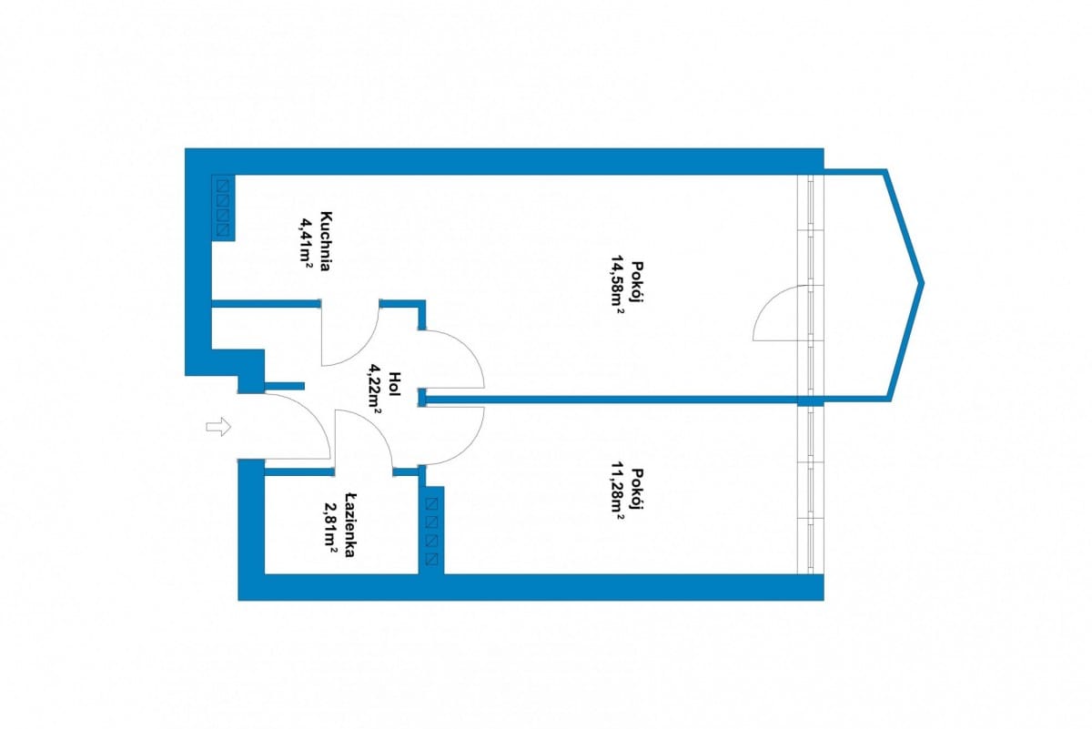 Mieszkanie 2 pokojowe na Sprzedaż