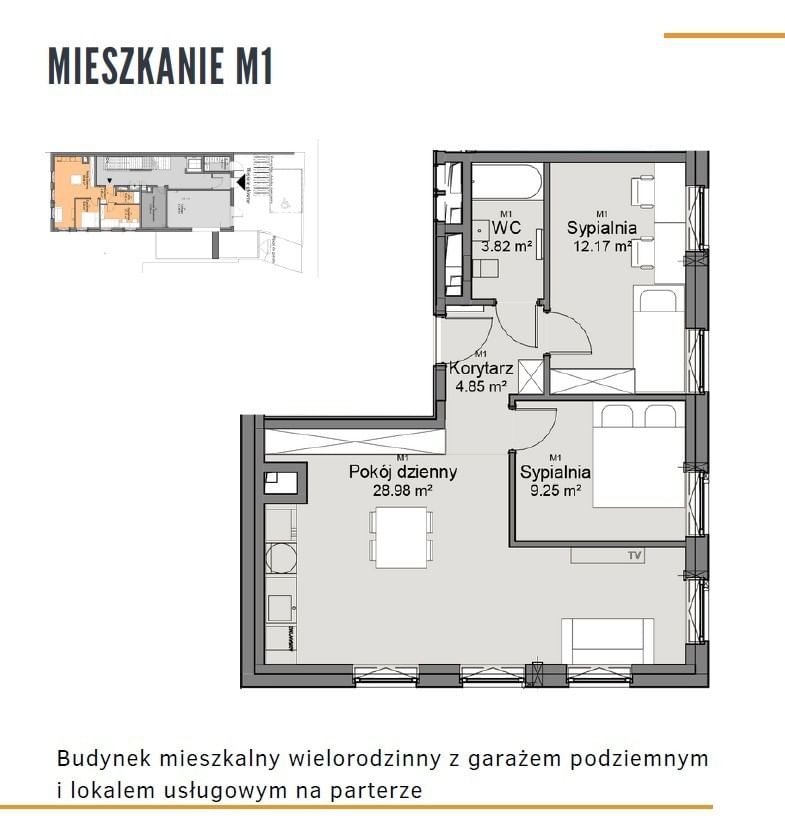Mieszkanie 3 pokojowe na Sprzedaż