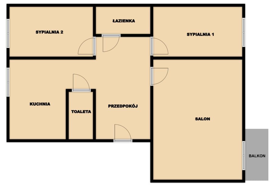 Mieszkanie 3 pokojowe na Sprzedaż