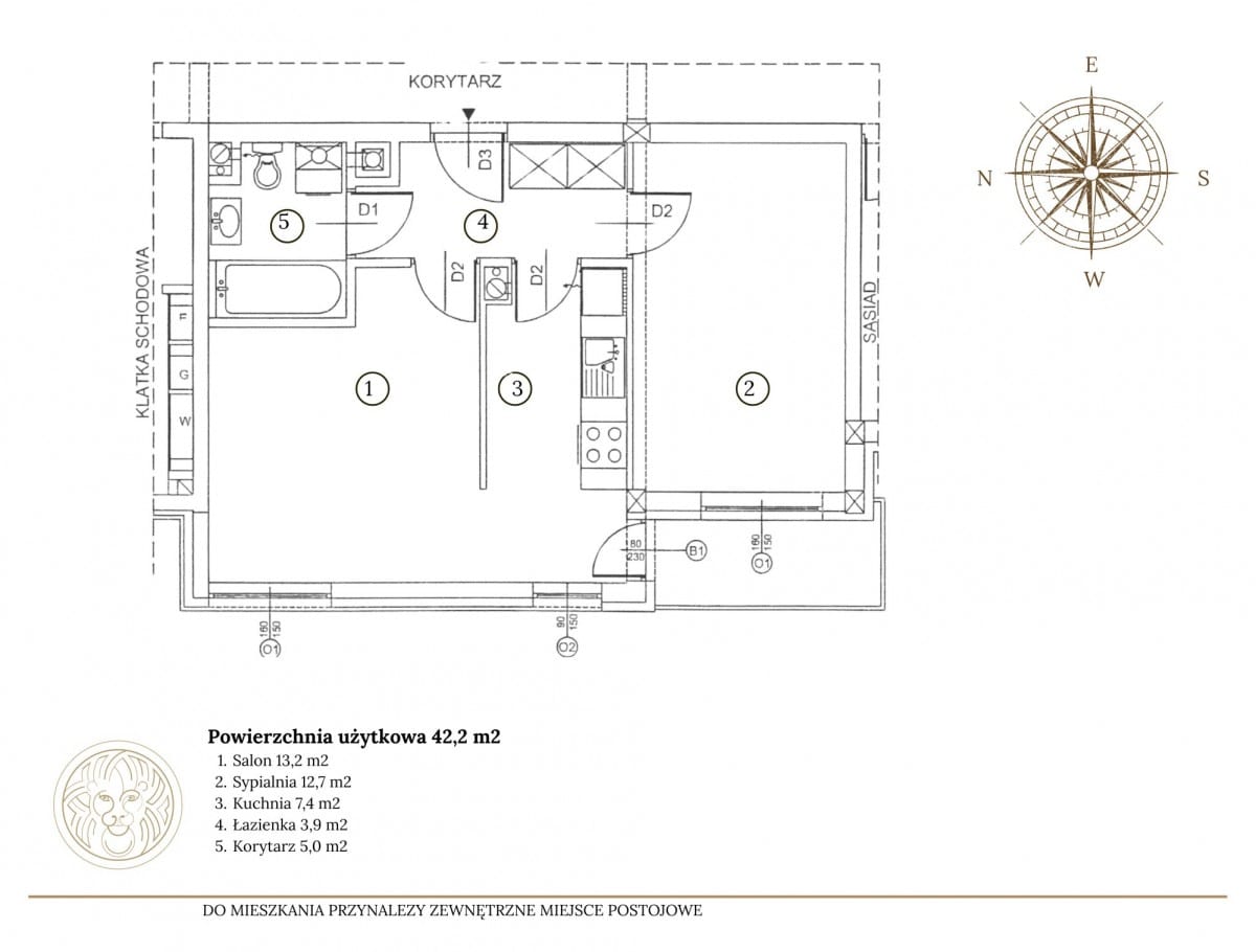 Mieszkanie 2 pokojowe na Sprzedaż