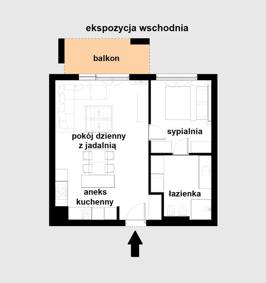 Mieszkanie 2 pokojowe na Wynajem