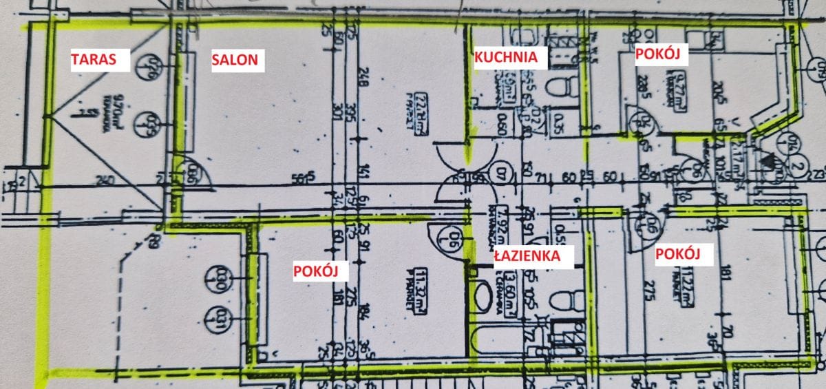 Mieszkanie 4 pokojowe na Wynajem
