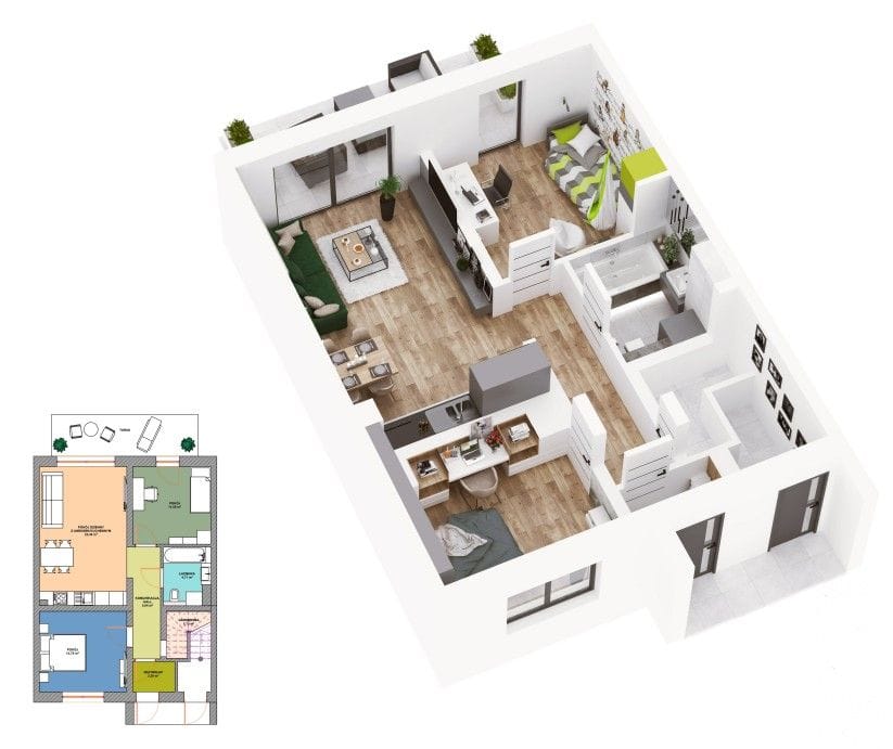 Mieszkanie 3 pokojowe na Wynajem