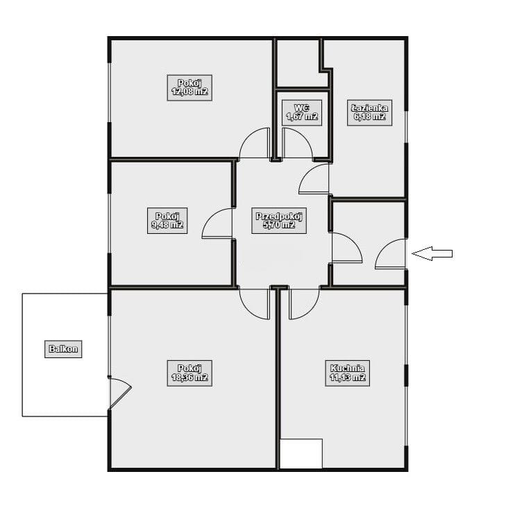 Mieszkanie 3 pokojowe na Sprzedaż