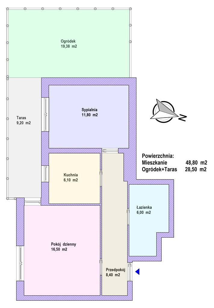 Mieszkanie 2 pokojowe na Sprzedaż