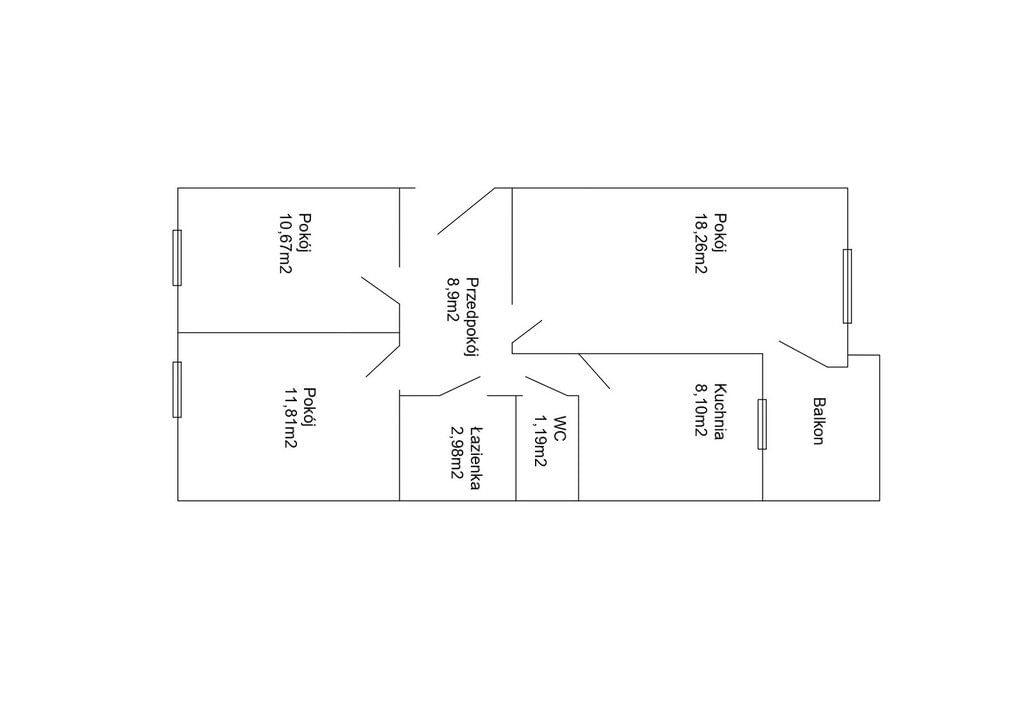 Mieszkanie 3 pokojowe na Sprzedaż