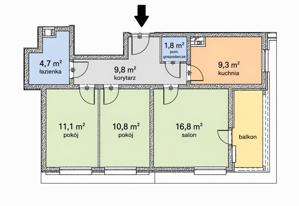 Mieszkanie 3 pokojowe na Sprzedaż