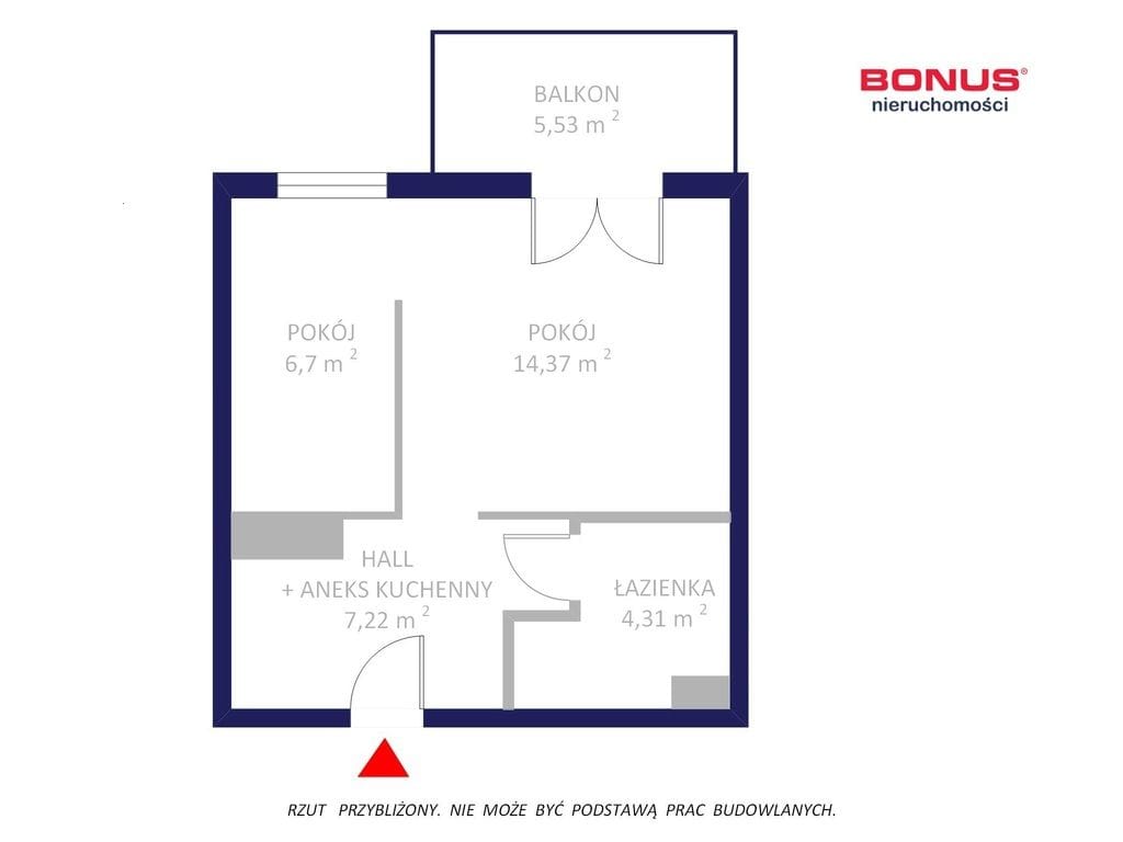 Mieszkanie 1 pokojowe na Sprzedaż