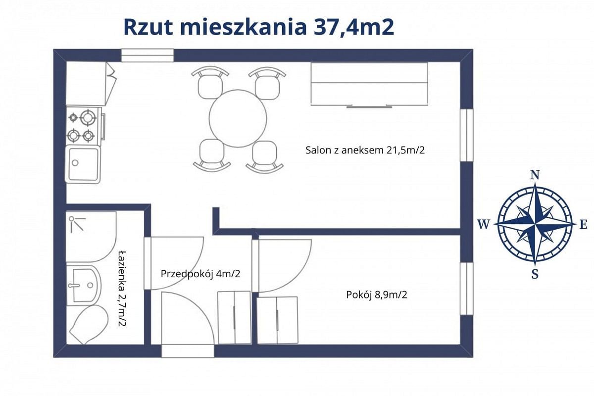 Mieszkanie 2 pokojowe na Sprzedaż