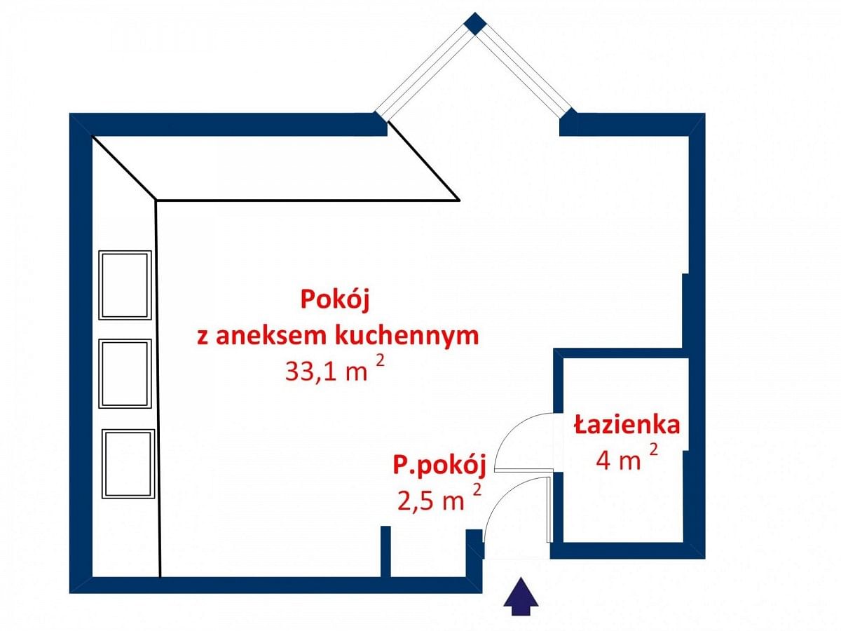 Mieszkanie 1 pokojowe na Sprzedaż