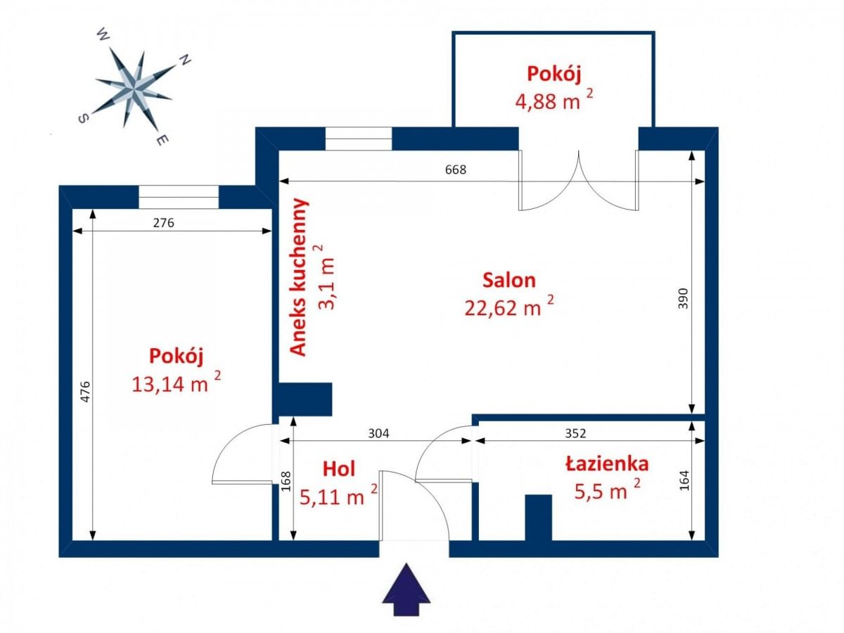 Mieszkanie 2 pokojowe na Wynajem