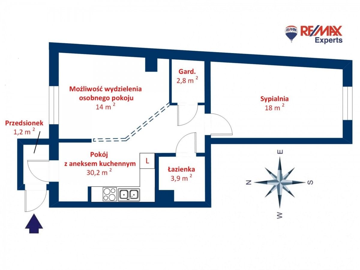 Mieszkanie 2 pokojowe na Sprzedaż