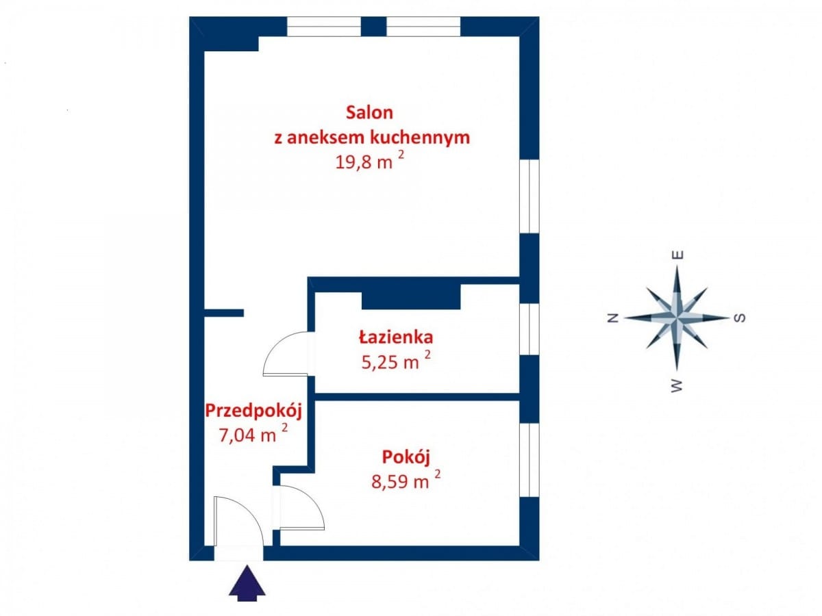 Mieszkanie 2 pokojowe na Sprzedaż