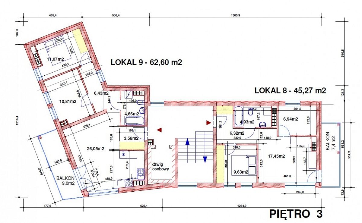 Mieszkanie 3 pokojowe na Sprzedaż