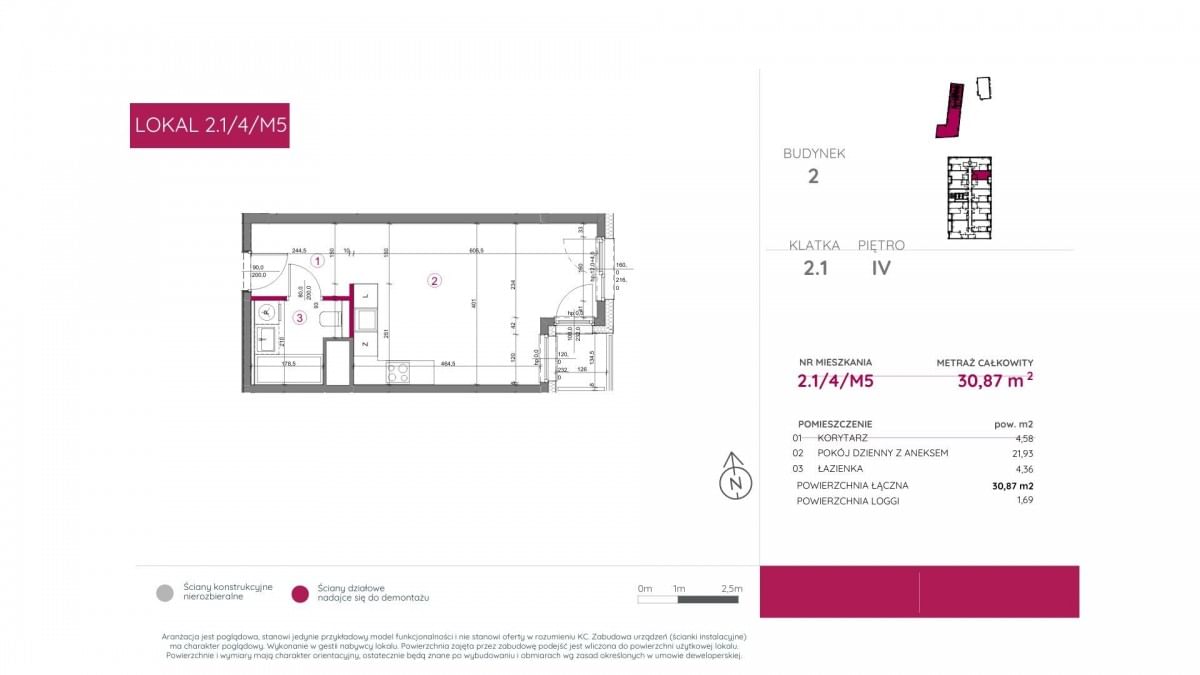 Mieszkanie 1 pokojowe na Sprzedaż