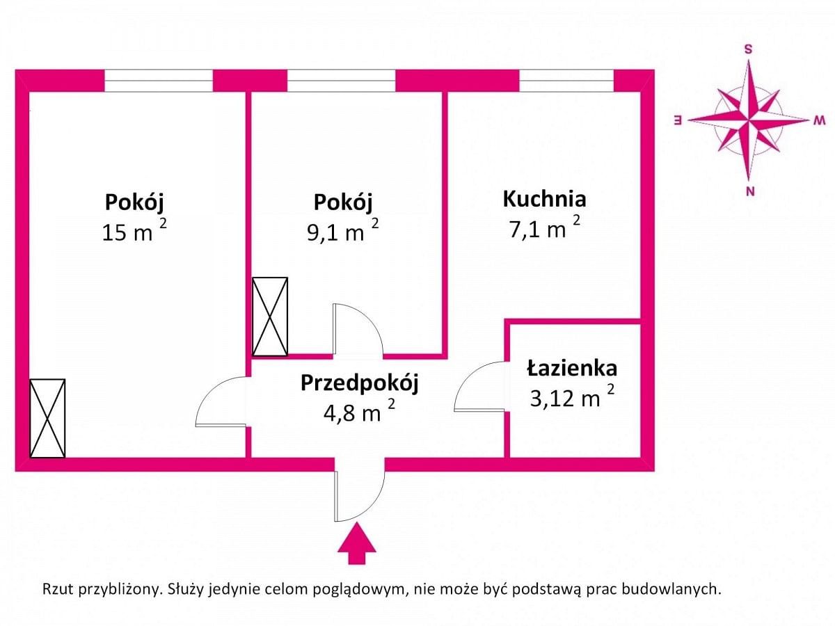 Mieszkanie 2 pokojowe na Sprzedaż